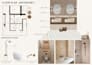 create a professional interior design moodboard and concept board